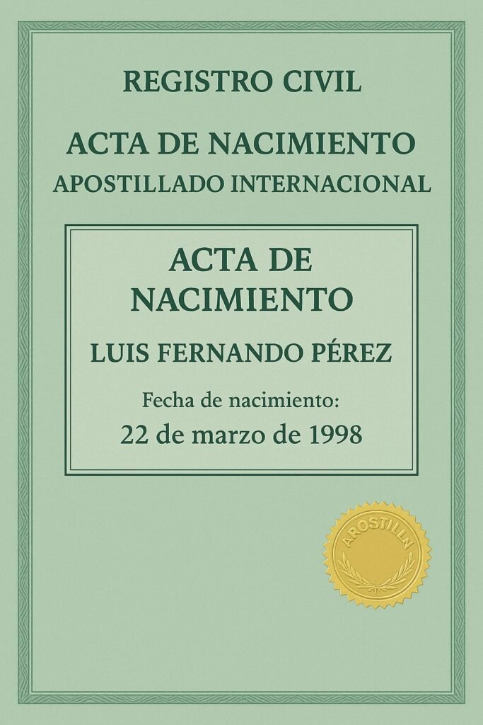 APOSTILLA DE ACTAS DEL REGISTRO CIVIL MX APOSTILLA DE ACTAS DEL REGISTRO CIVIL MX